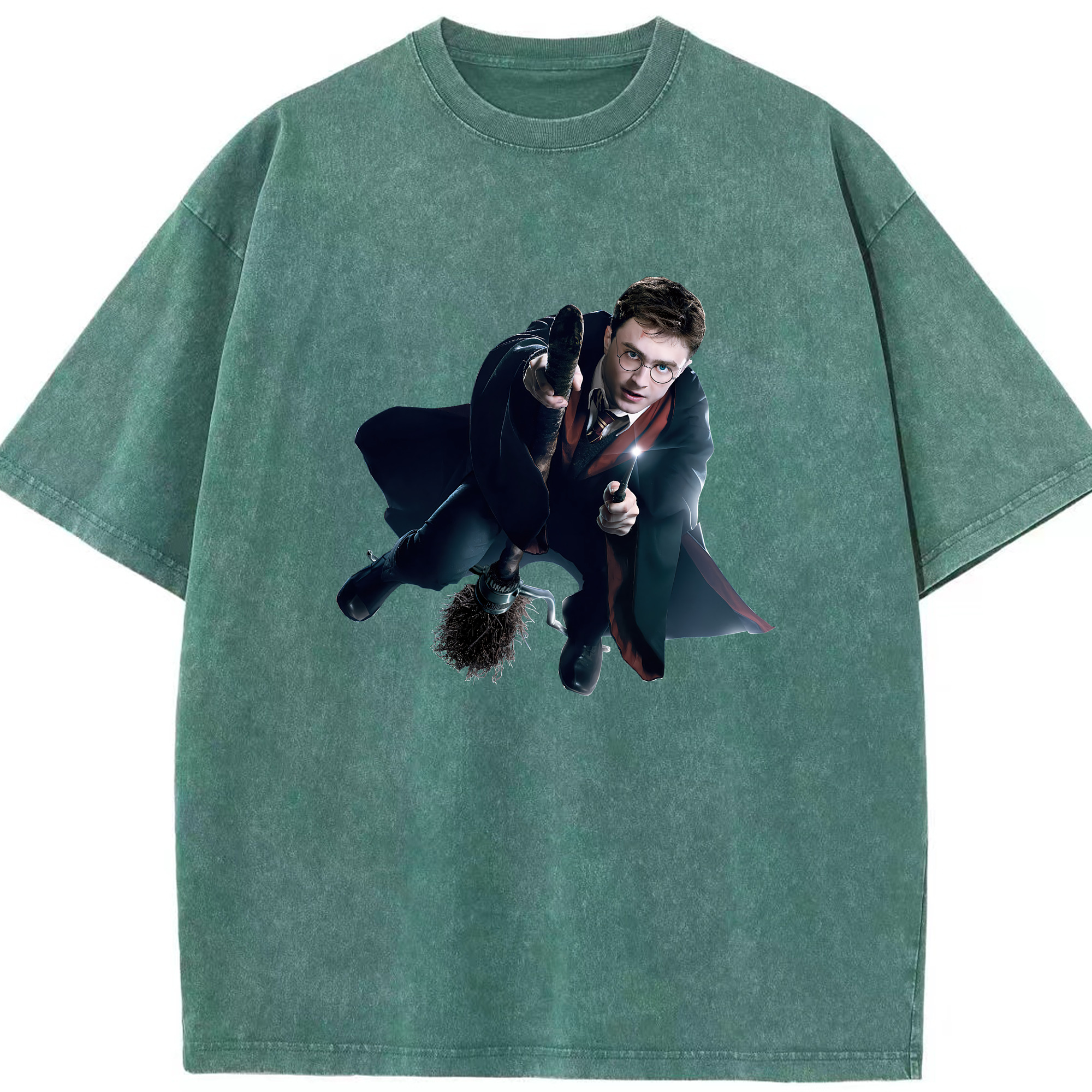 （画像用） Harry Potter ハリー・ポッターシリーズ 綿100% ヴィンテージ風 半袖Tシャツ（フロントプリント）